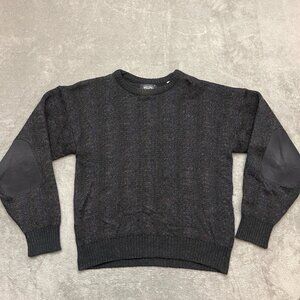 Vintage Knights Bridge Sweater Mens Medium Elbow Patches Wool Made in England